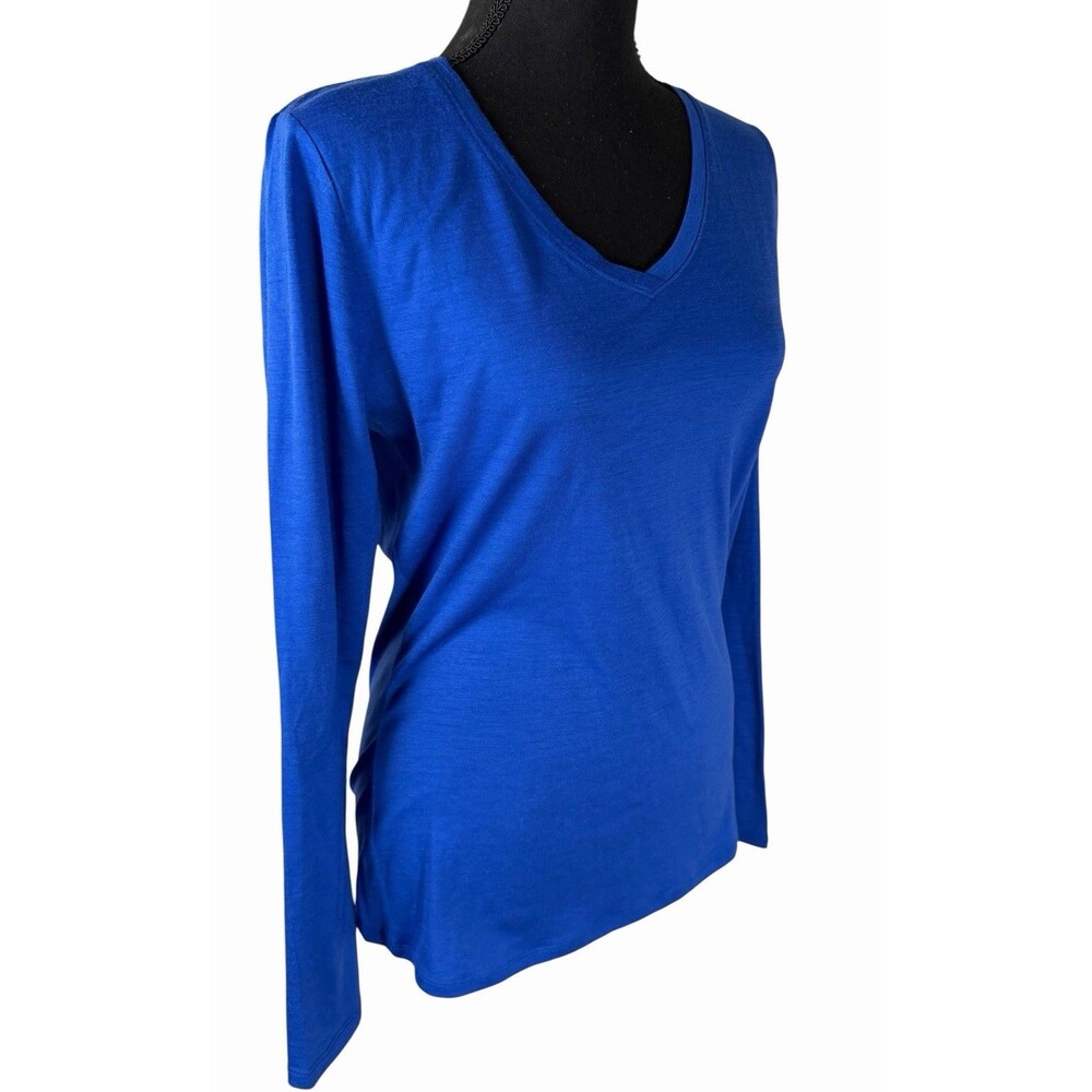 Segments Top Womens Blue Merino Wool Long Sleeve Baselayer Medium Outdoor Hike